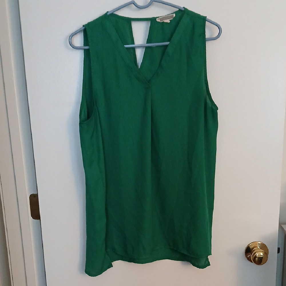 Pleione Vibrant Green Tank Top, Size L